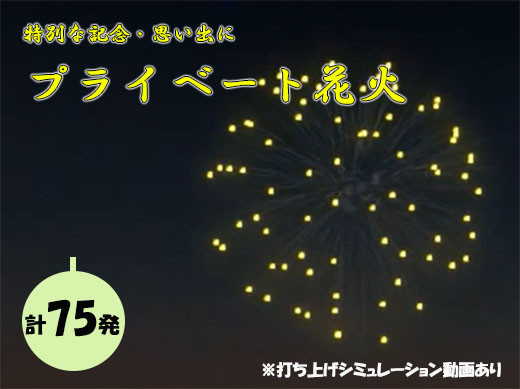 プライベート花火（７５発）