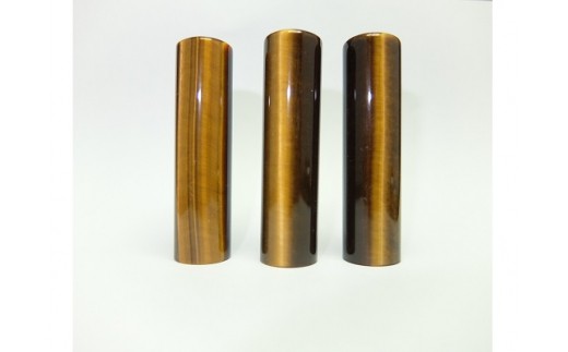 タイガーアイ（虎目石）印鑑　13.5㎜×60.0㎜
