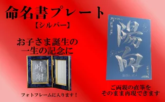 【誕生祝い】お子さまの命名書プレート（１枚）